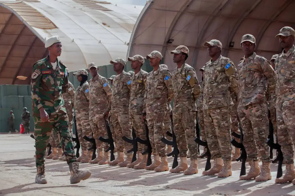 Soldats de l’armée nationale somalienne lors d’une cérémonie en 2024